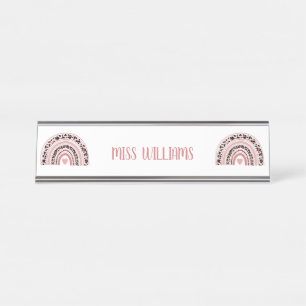 Porte-nom Pour Bureau Appréciation de l'enseignant Rainbow