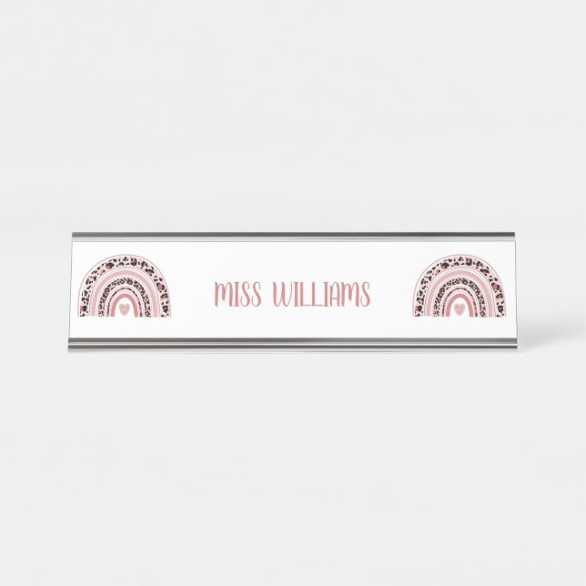 Porte-nom Pour Bureau Appréciation de l'enseignant Rainbow (Devant)