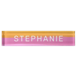 Porte-nom Pour Bureau Aquarelle couleur mignonne Brush Stroke Stripes No