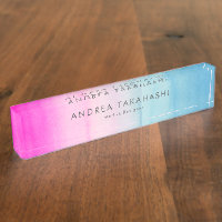 Aquarelle rose et bleu Ombre personnalisée