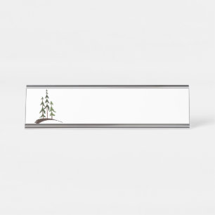 Porte-nom Pour Bureau Arbres forestiers