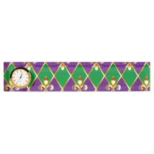 Porte-nom Pour Bureau Arrière - plan de bijoux Mardi Gras