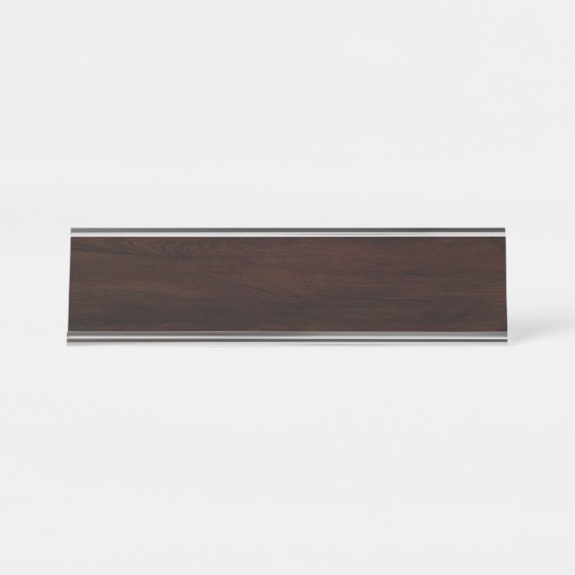 Porte-nom Pour Bureau Arrière - plan de bois ancien (Devant)