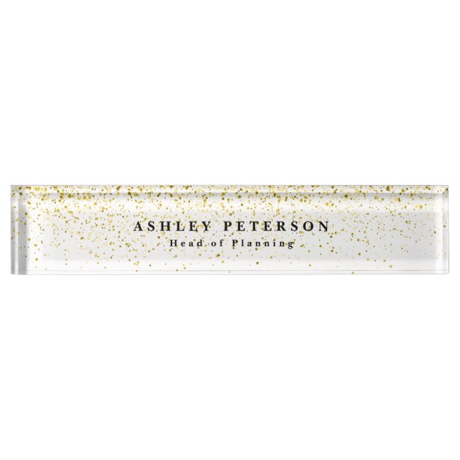 Porte-nom Pour Bureau Arrière - plan Parties scintillant élégant (Devant)