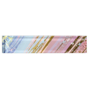 Porte-nom Pour Bureau Arrière - plan rose texturé