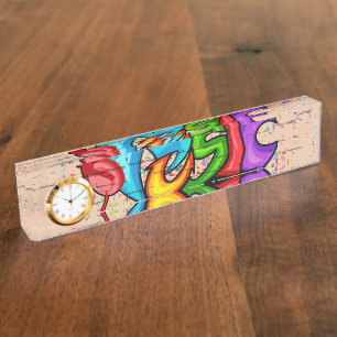 Porte-nom Pour Bureau Art urbain 10.