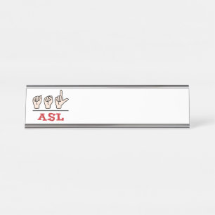 PORTE-NOM POUR BUREAU ASL