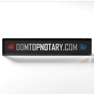 Porte-nom Pour Bureau Auto-Promotion sans scrupule de DomTopNotary