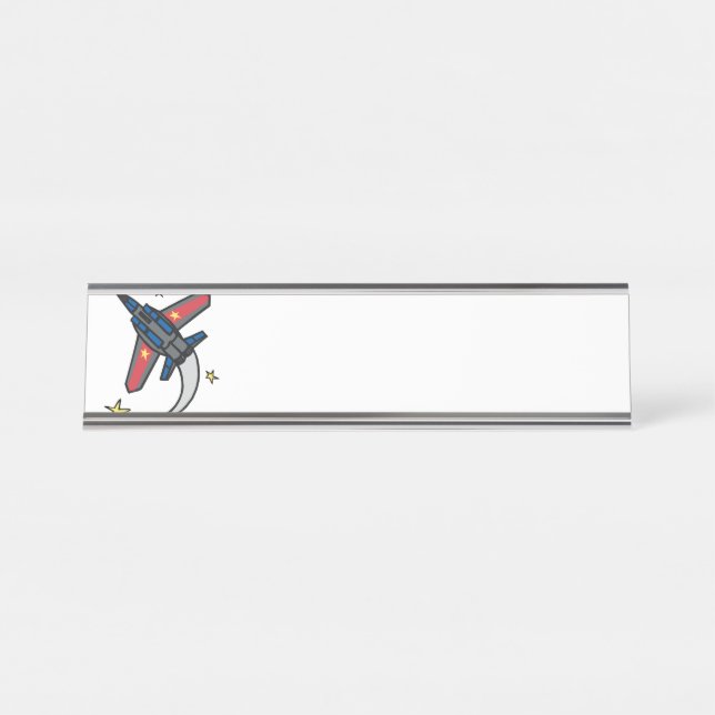 Porte-nom Pour Bureau Avion à réaction (Devant)
