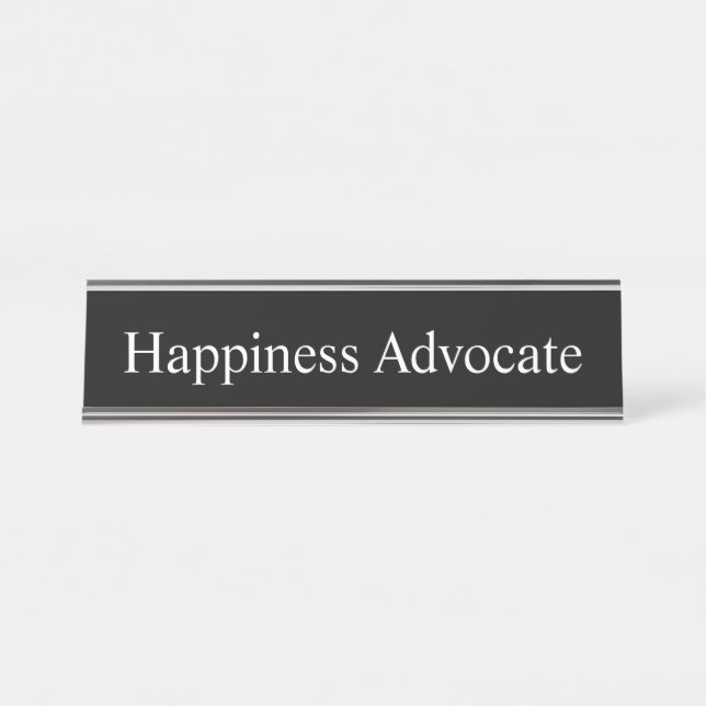 Porte-nom Pour Bureau Avocat de bonheur, (Devant)