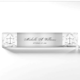 Porte-nom Pour Bureau Avocat juriste de l'Elégance du marbre et de l'ar