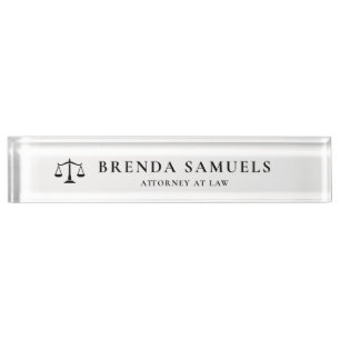 Porte-nom Pour Bureau Avocat léger