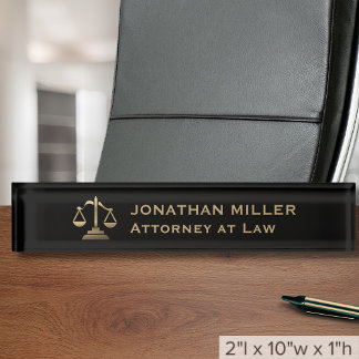Porte-nom Pour Bureau Avocat professionnel