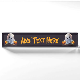 Porte-nom Pour Bureau Baby Ghost Déplaisant mignon caractère Halloween