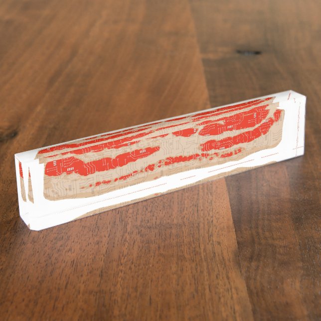 Porte-nom Pour Bureau Bacon numérique (Taille)
