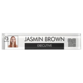 Porte-nom Pour Bureau Badge nominatif & Code QR personnalisé Carte nomin