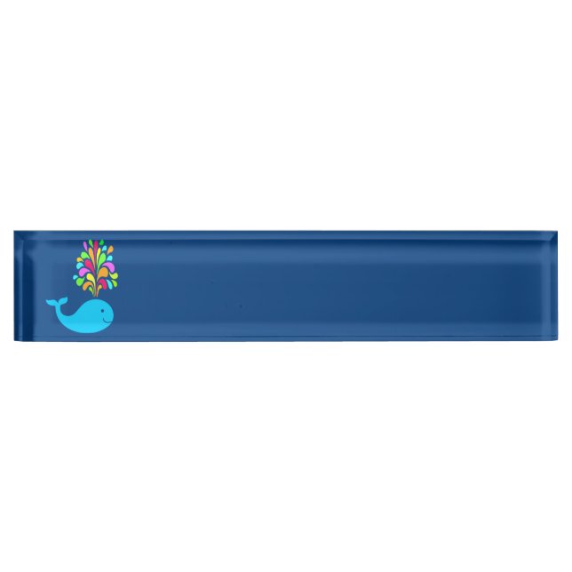 Porte-nom Pour Bureau Baleine amusante (Devant)