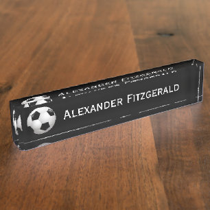 Porte-nom Pour Bureau Ballon de football personnalisable du football
