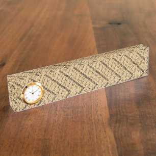 Porte-nom Pour Bureau Batik Parang, motif indonésien, javanais, ethnique