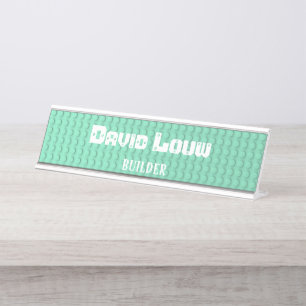 Porte-nom Pour Bureau Bâtiments turquoise