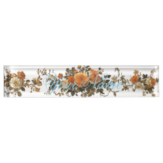 Porte-nom Pour Bureau Belle florale vintage