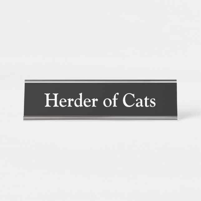 Porte-nom Pour Bureau Berger des chats, (Devant)