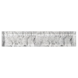 Porte-nom Pour Bureau Blanc marbre
