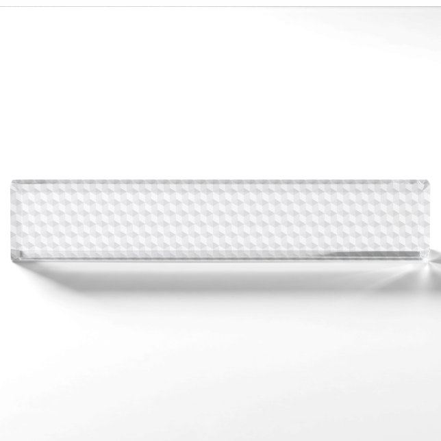 Porte-nom Pour Bureau blanc pur, géométrie, design graphique, moderne, u (Devant)