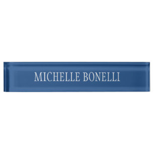 Porte-nom Pour Bureau Bleu Blanc Agréable Charme Entreprise