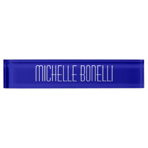 Porte-nom Pour Bureau Bleu Blanc Agréable Charme Entreprise