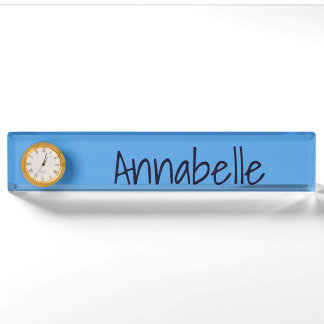 Porte-nom Pour Bureau Bleu de Cornflower