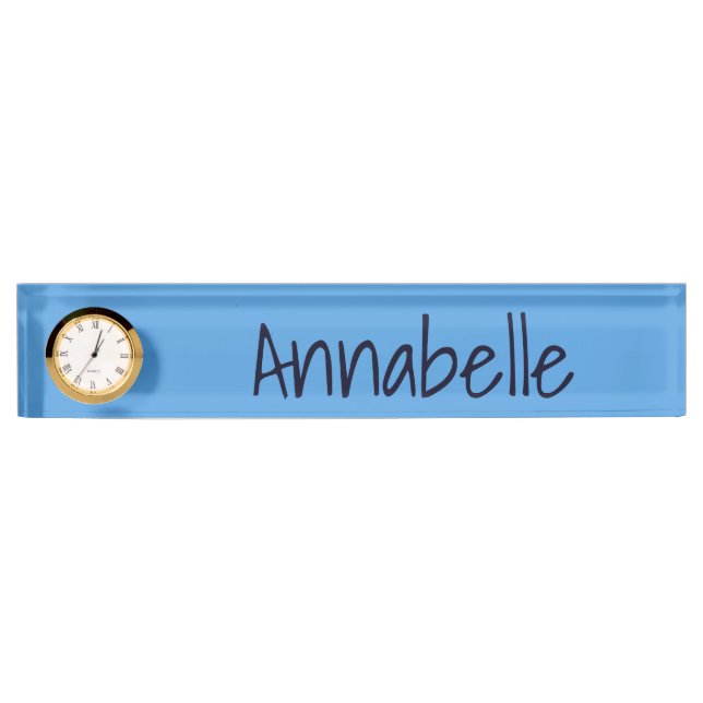 Porte-nom Pour Bureau Bleu de Cornflower (Devant)