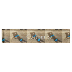 Porte-nom Pour Bureau Blue Bikini Beach Sand Thunder_Cove