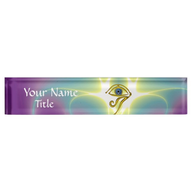 Porte-nom Pour Bureau BLUE TALISMAN Purple Green (Devant)