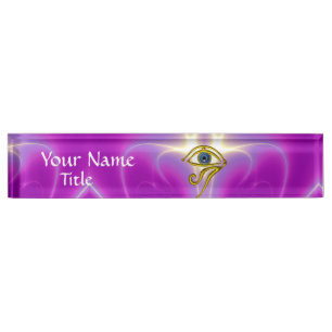 Porte-nom Pour Bureau BLUE TALISMAN, rose Fuchsia