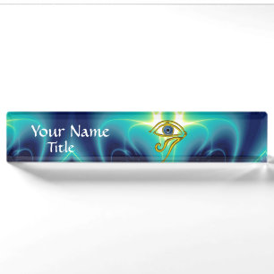 Porte-nom Pour Bureau BLUE TALISMAN Turquoise Turquoise