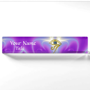 Porte-nom Pour Bureau BLUE TALISMAN, violet violet blanc rose