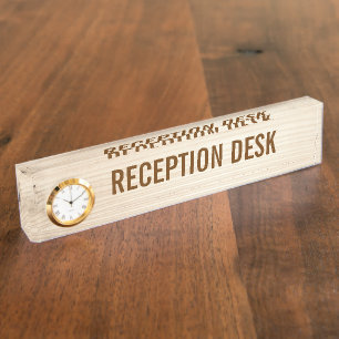 Porte-nom Pour Bureau Bois