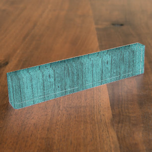 Porte-nom Pour Bureau bois bleu