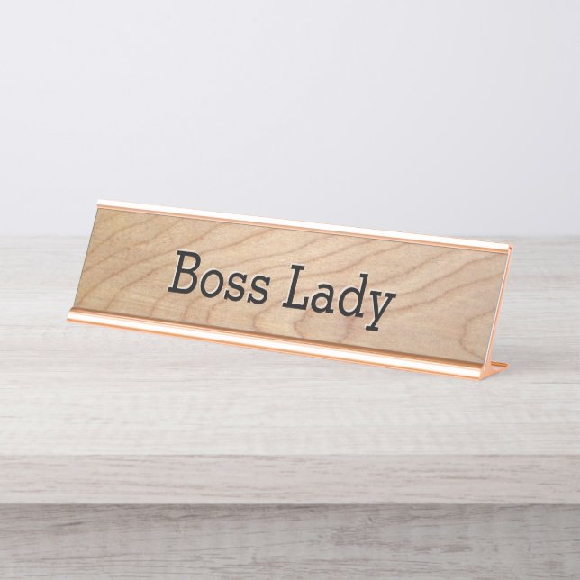 Porte-nom Pour Bureau Boss Lady Womens Business (Devant)
