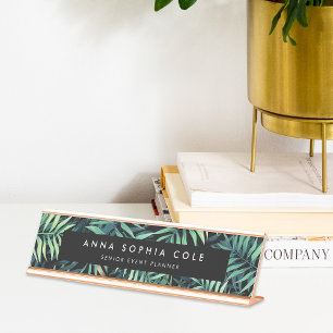 Porte-nom Pour Bureau Botanique tropicale