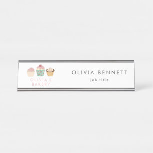 Porte-nom Pour Bureau Boulangerie Cupcake