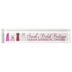 Porte-nom Pour Bureau Boutique nuptiale Gowns Party