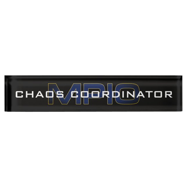 Porte-nom Pour Bureau Bureau du Coordonnateur du Chaos (Devant)