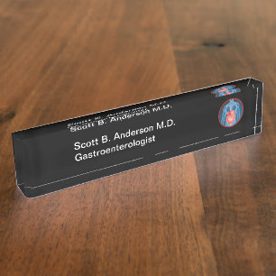 Porte-nom Pour Bureau Bureau du gastroentérologue professionnel Médicale