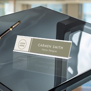 Porte-nom Pour Bureau Bureau en métal personnalisé Executive Green Desk 