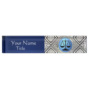 PORTE-NOM POUR BUREAU BUREAU JURIDIQUE, PROCUREUR BLEU BLEU BLACK BLACK
