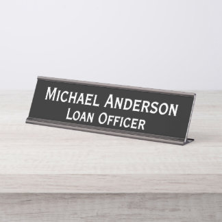 Porte-nom Pour Bureau Bureau personnalisé moderne élégant noir pour entr