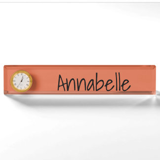 Porte-nom Pour Bureau Burnt Sienna