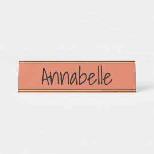 Porte-nom Pour Bureau Burnt Sienna